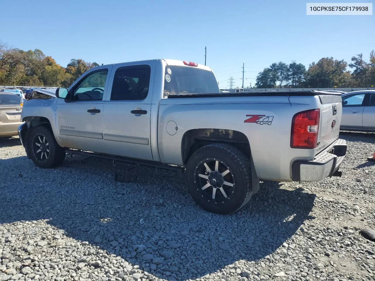 2012 Chevrolet Silverado K1500 Lt VIN: 1GCPKSE75CF179938 Lot: 76576574