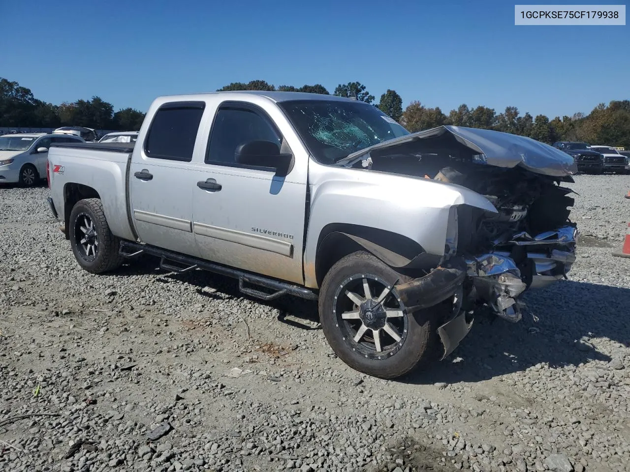 2012 Chevrolet Silverado K1500 Lt VIN: 1GCPKSE75CF179938 Lot: 76576574