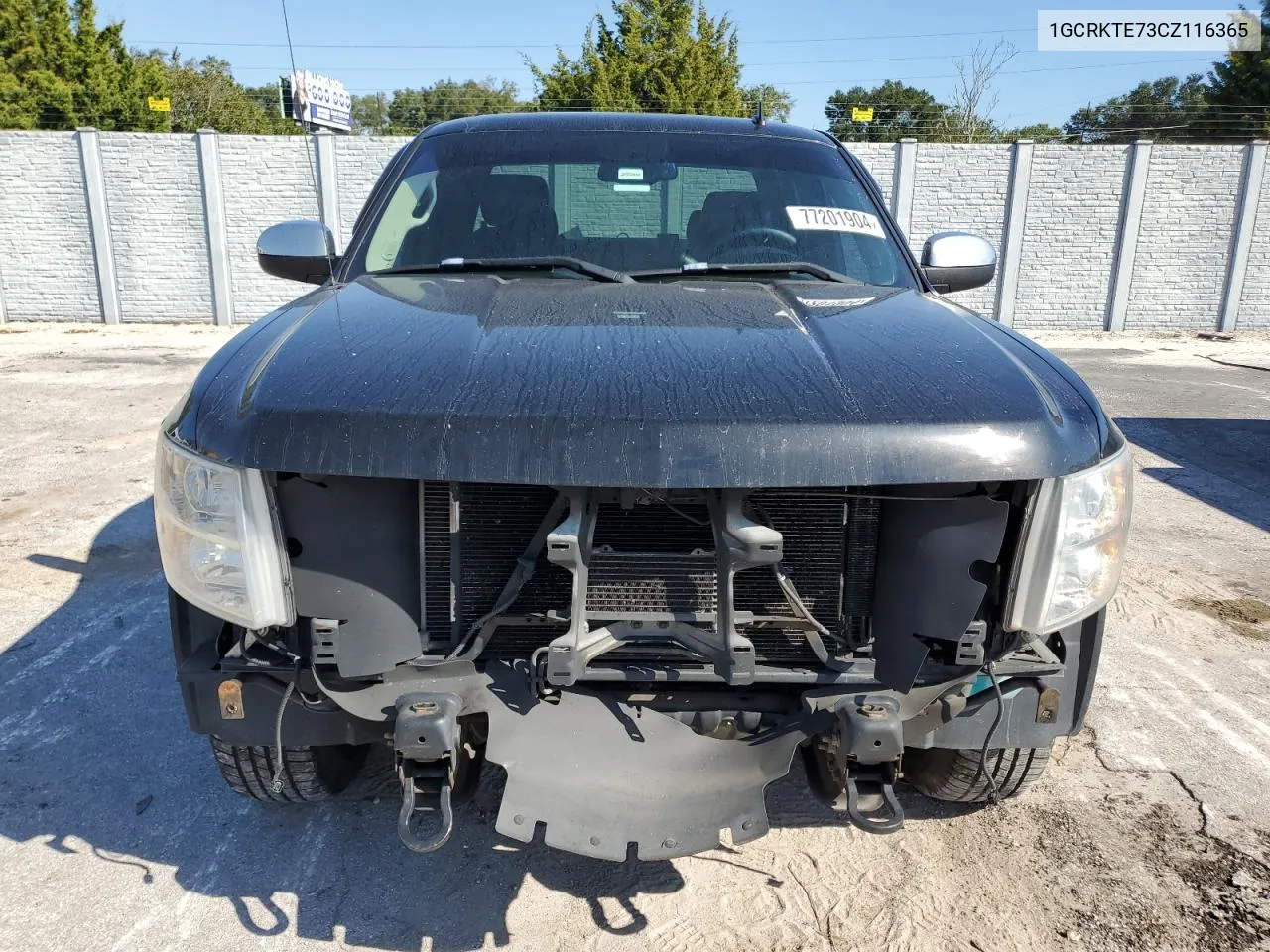 2012 Chevrolet Silverado K1500 Ltz VIN: 1GCRKTE73CZ116365 Lot: 77201904