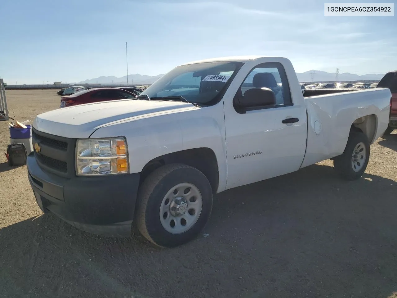 2012 Chevrolet Silverado C1500 VIN: 1GCNCPEA6CZ354922 Lot: 77493944