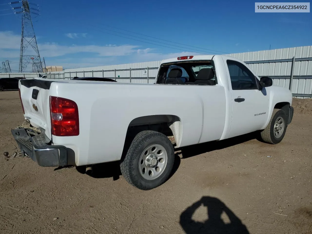 2012 Chevrolet Silverado C1500 VIN: 1GCNCPEA6CZ354922 Lot: 77493944