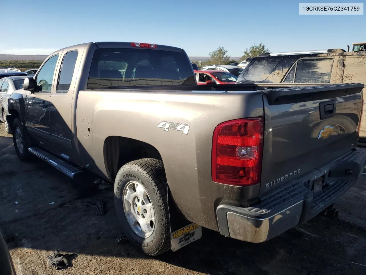 2012 Chevrolet Silverado K1500 Lt VIN: 1GCRKSE76CZ341759 Lot: 77636584