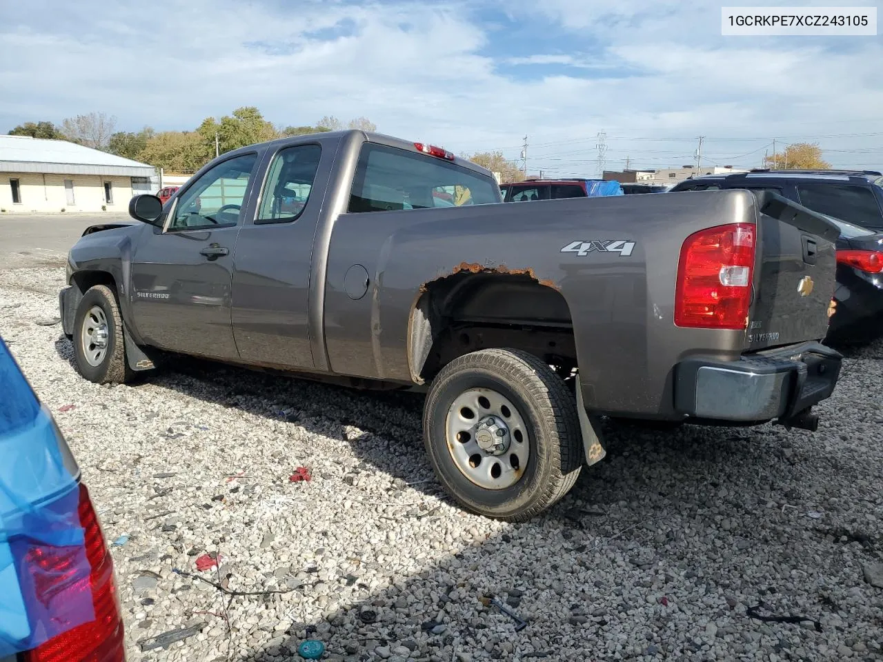 2012 Chevrolet Silverado K1500 VIN: 1GCRKPE7XCZ243105 Lot: 77799214