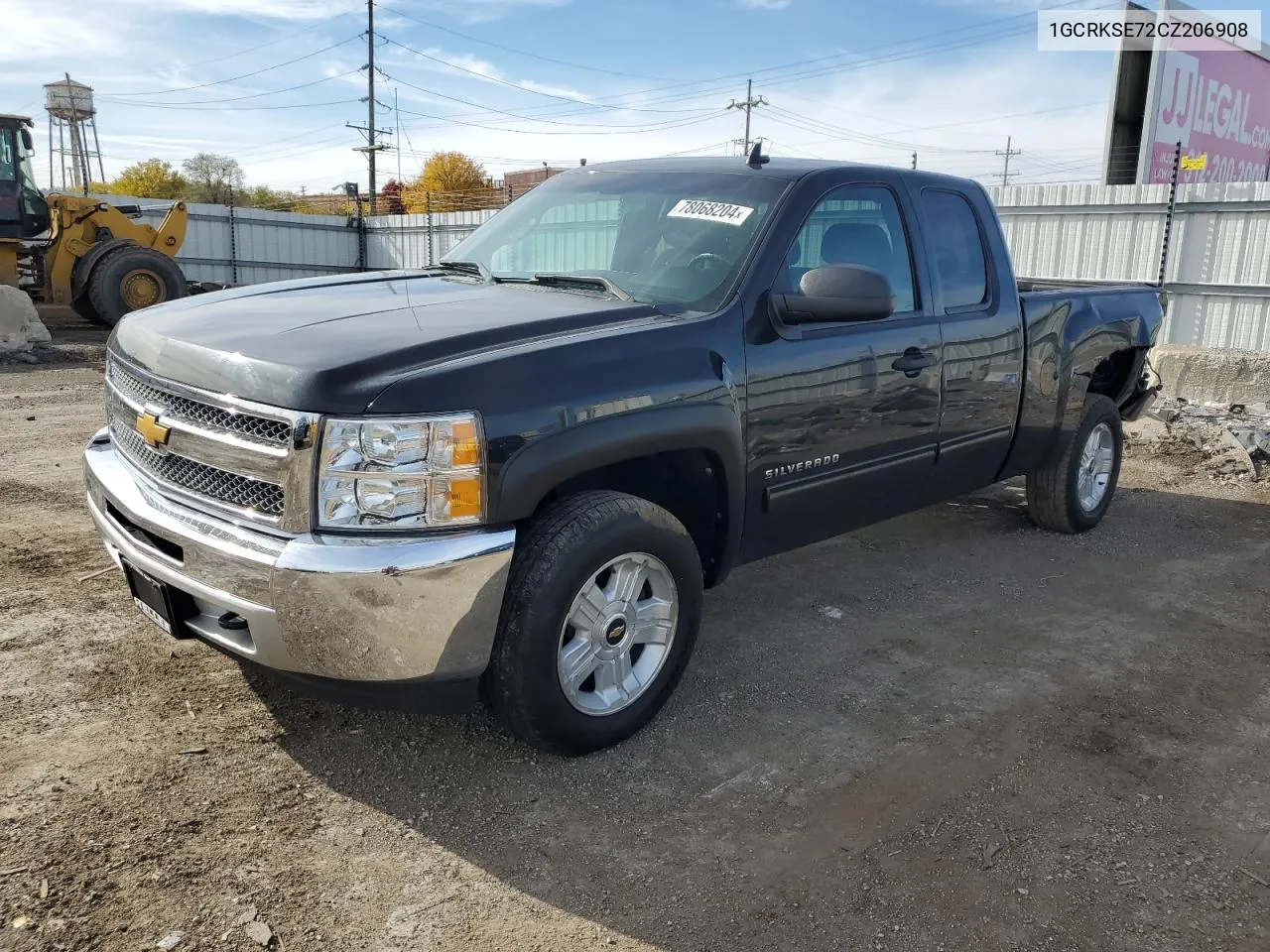 2012 Chevrolet Silverado K1500 Lt VIN: 1GCRKSE72CZ206908 Lot: 78068204