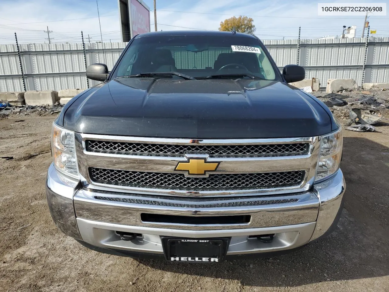 2012 Chevrolet Silverado K1500 Lt VIN: 1GCRKSE72CZ206908 Lot: 78068204