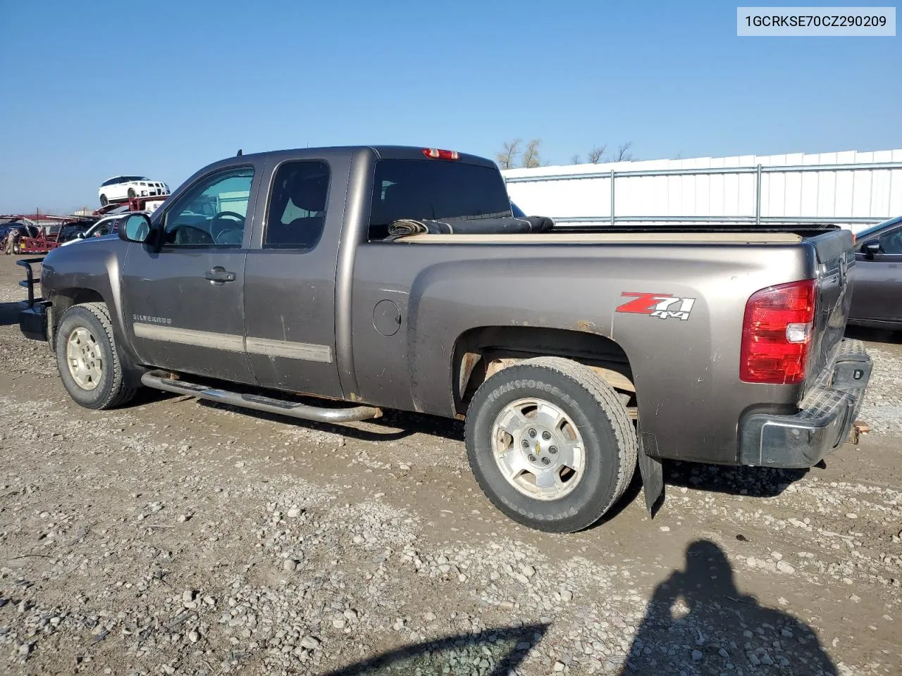 2012 Chevrolet Silverado K1500 Lt VIN: 1GCRKSE70CZ290209 Lot: 78071224