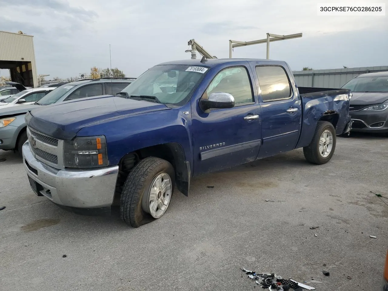 2012 Chevrolet Silverado K1500 Lt VIN: 3GCPKSE76CG286205 Lot: 78193684