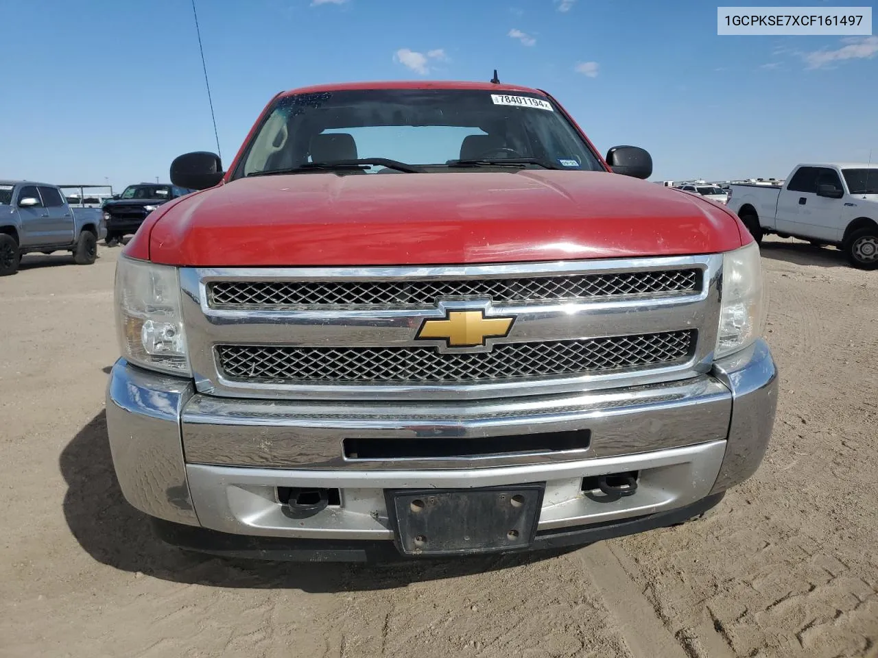 2012 Chevrolet Silverado K1500 Lt VIN: 1GCPKSE7XCF161497 Lot: 78401194