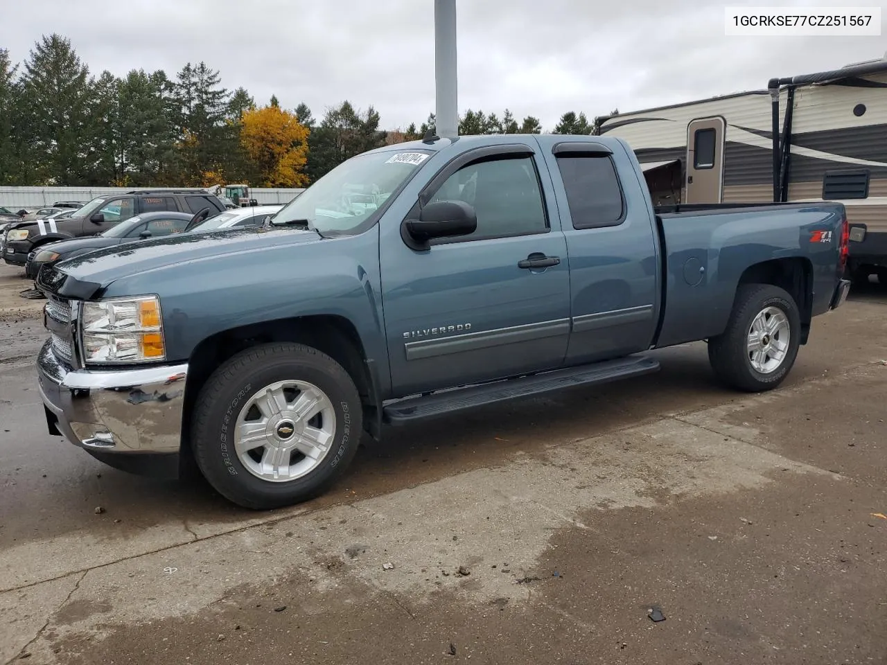 2012 Chevrolet Silverado K1500 Lt VIN: 1GCRKSE77CZ251567 Lot: 78490704