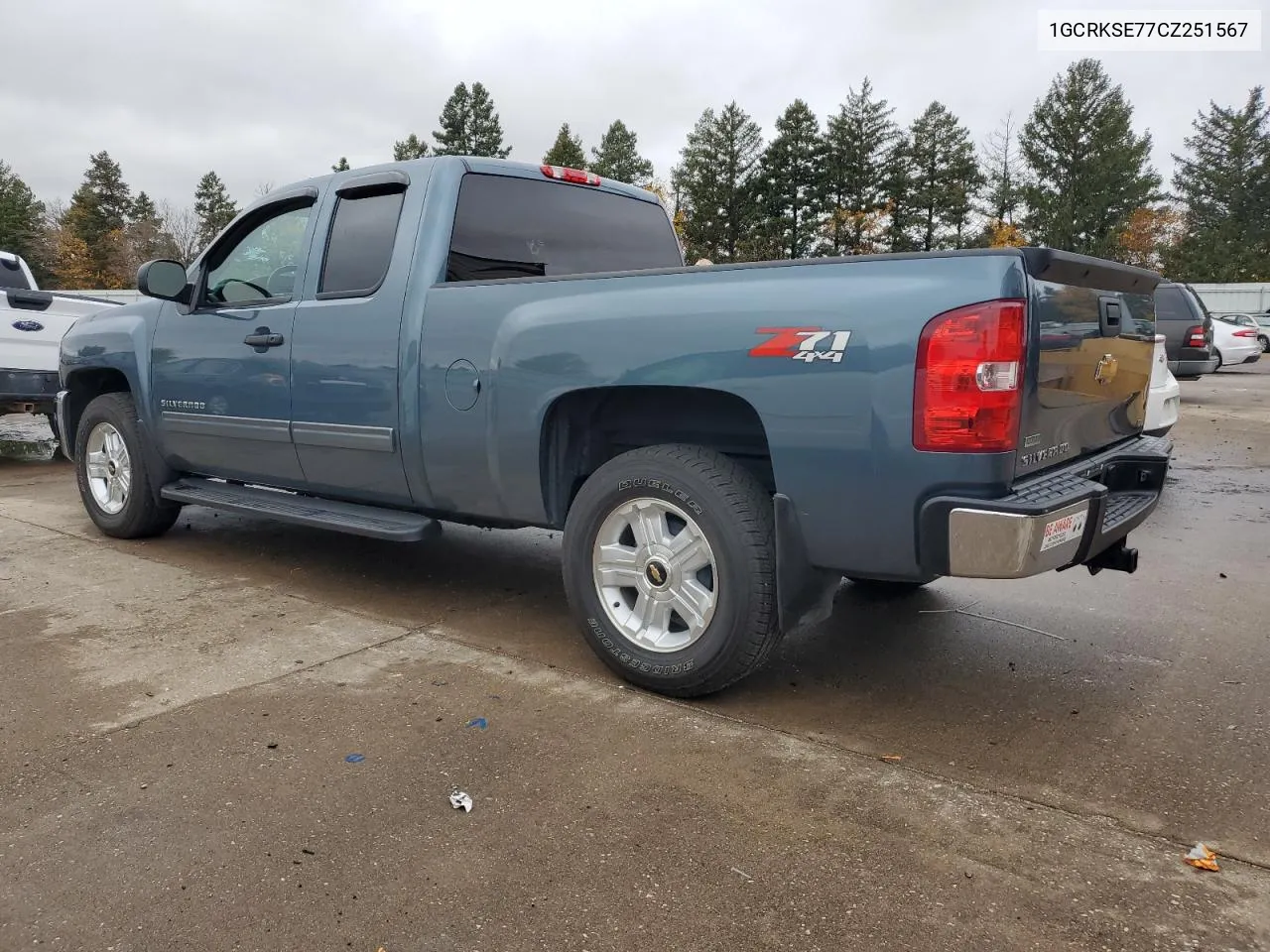 2012 Chevrolet Silverado K1500 Lt VIN: 1GCRKSE77CZ251567 Lot: 78490704