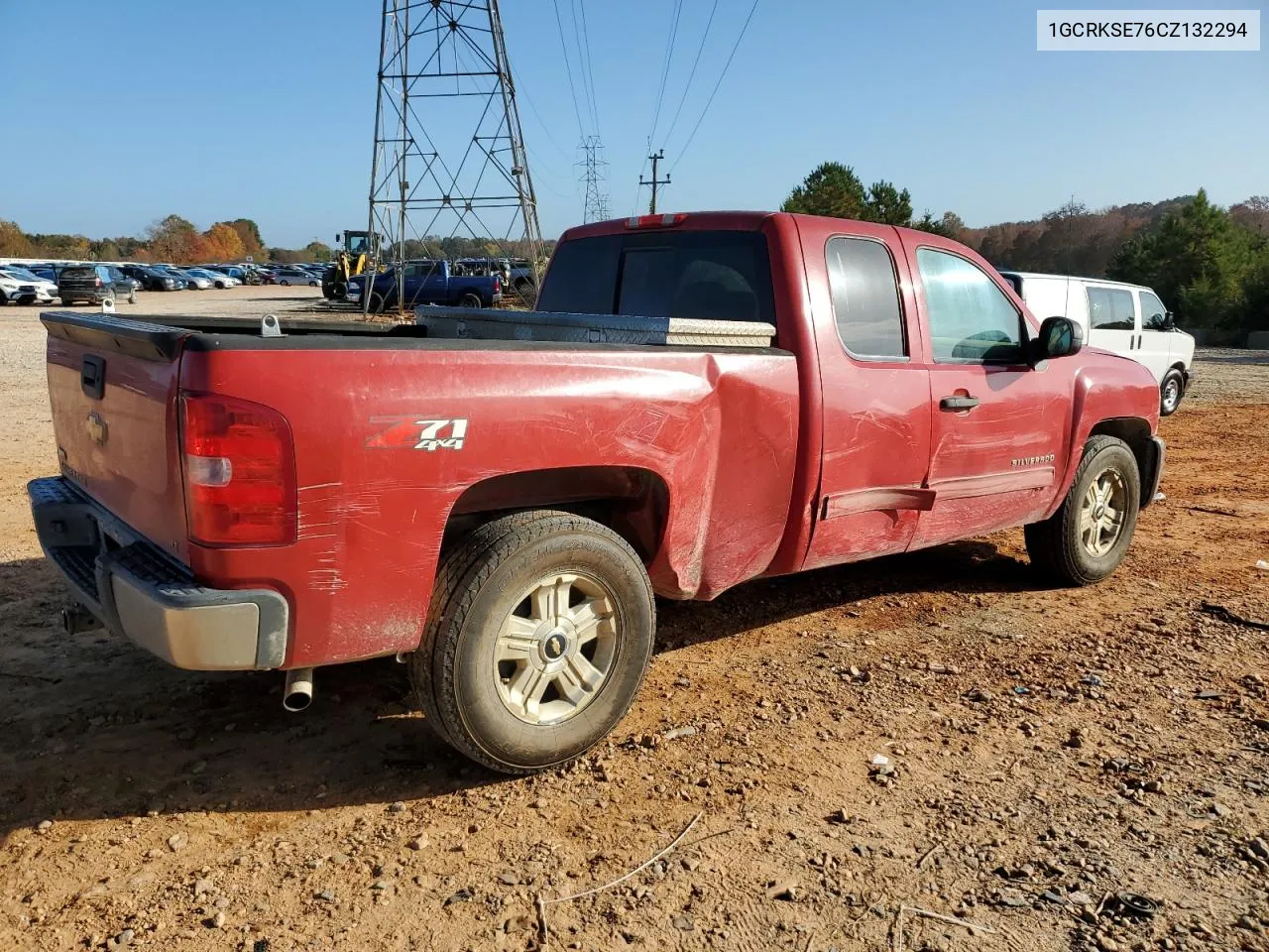 2012 Chevrolet Silverado K1500 Lt VIN: 1GCRKSE76CZ132294 Lot: 78792184