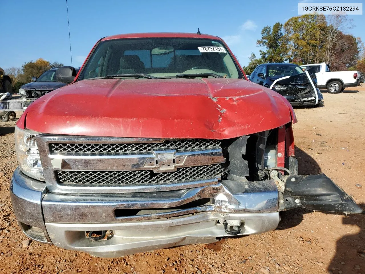 2012 Chevrolet Silverado K1500 Lt VIN: 1GCRKSE76CZ132294 Lot: 78792184