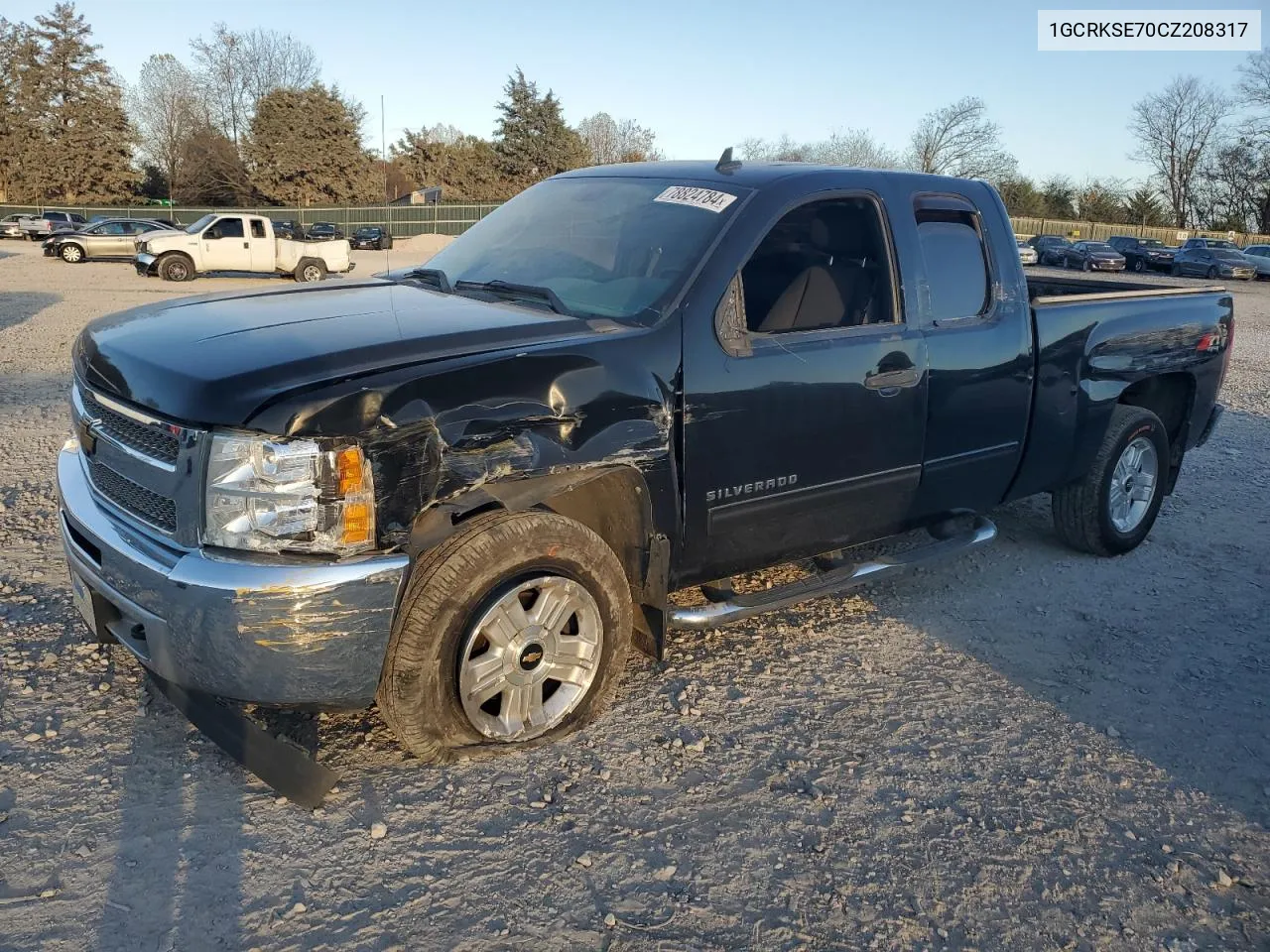 2012 Chevrolet Silverado K1500 Lt VIN: 1GCRKSE70CZ208317 Lot: 78824784