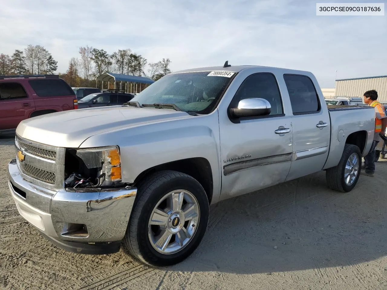 2012 Chevrolet Silverado C1500 Lt VIN: 3GCPCSE09CG187636 Lot: 78880354