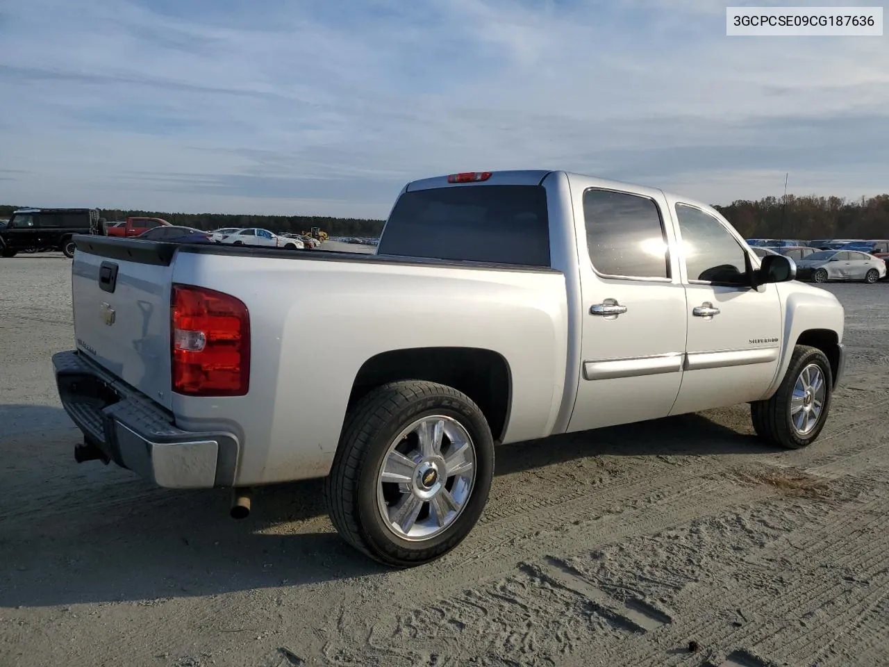 2012 Chevrolet Silverado C1500 Lt VIN: 3GCPCSE09CG187636 Lot: 78880354