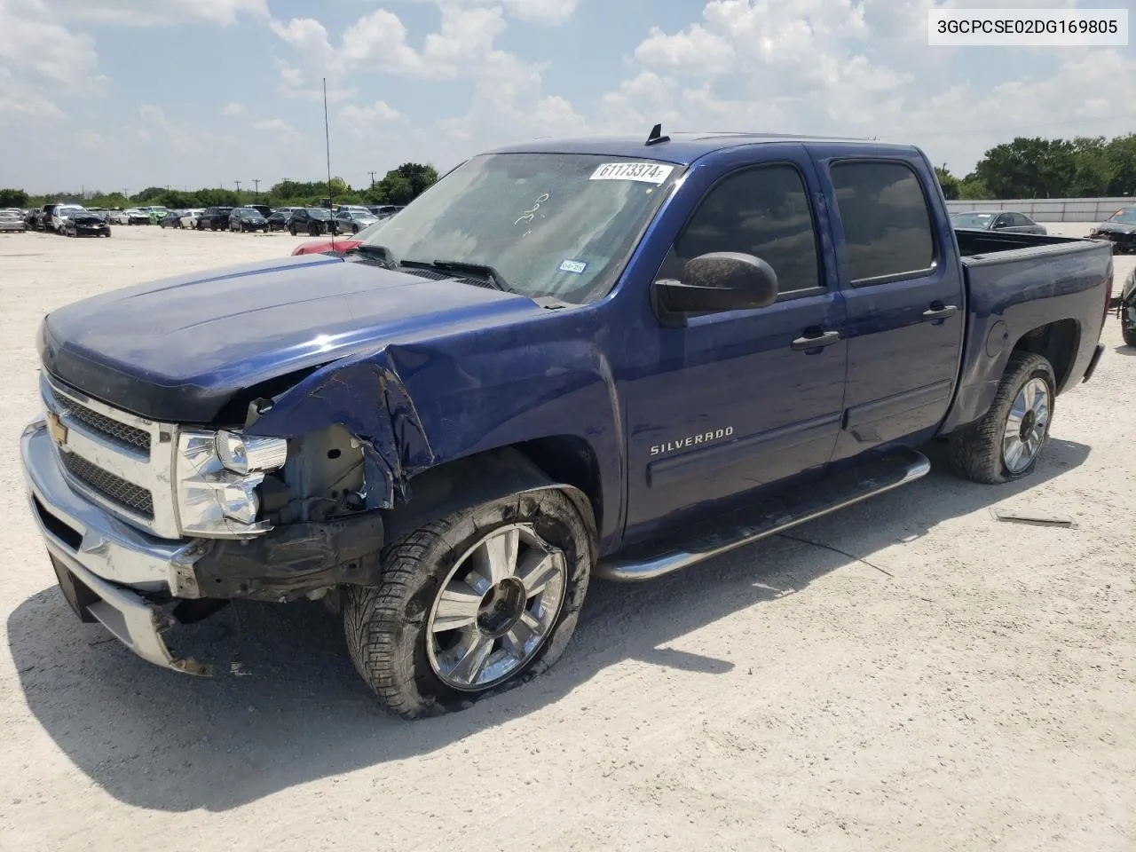 2013 Chevrolet Silverado C1500 Lt VIN: 3GCPCSE02DG169805 Lot: 61173374