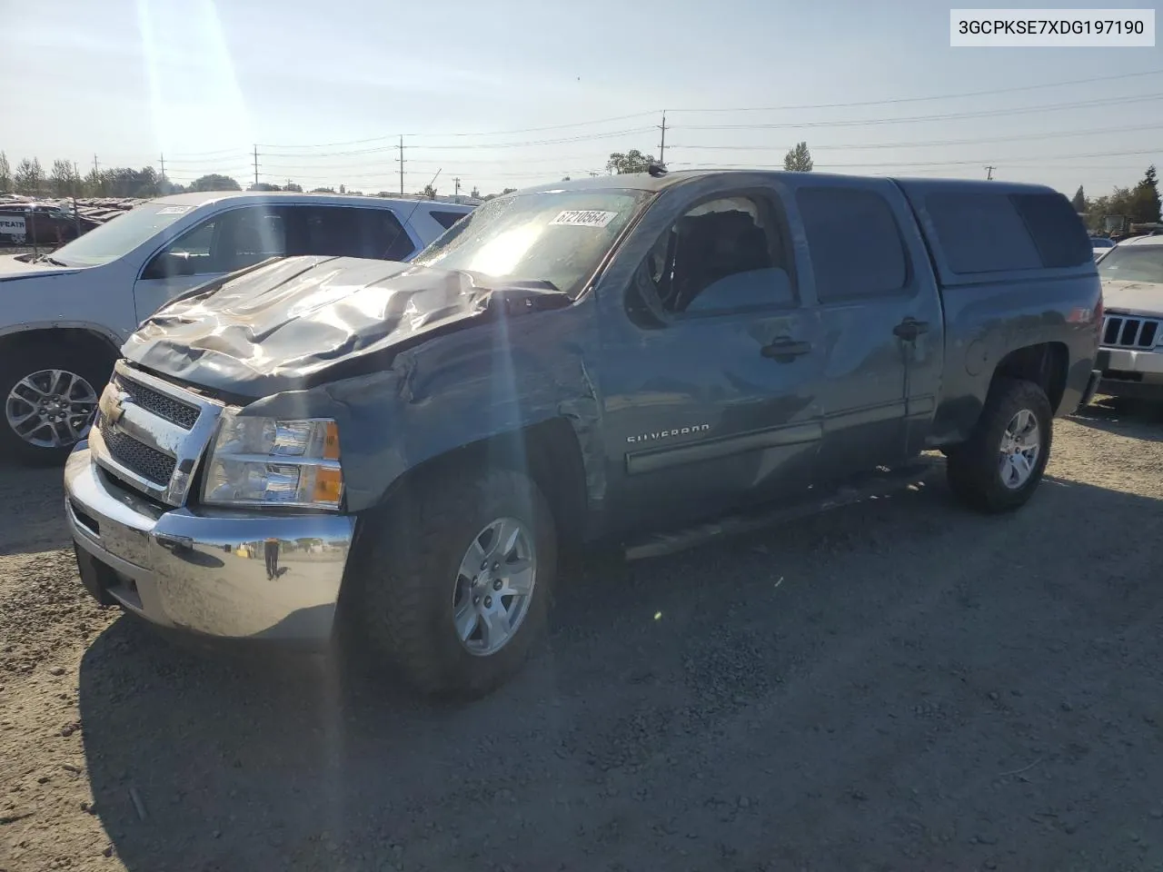 2013 Chevrolet Silverado K1500 Lt VIN: 3GCPKSE7XDG197190 Lot: 67210564