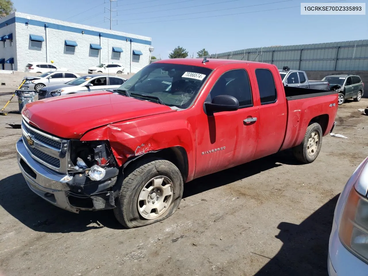 2013 Chevrolet Silverado K1500 Lt VIN: 1GCRKSE70DZ335893 Lot: 70366574