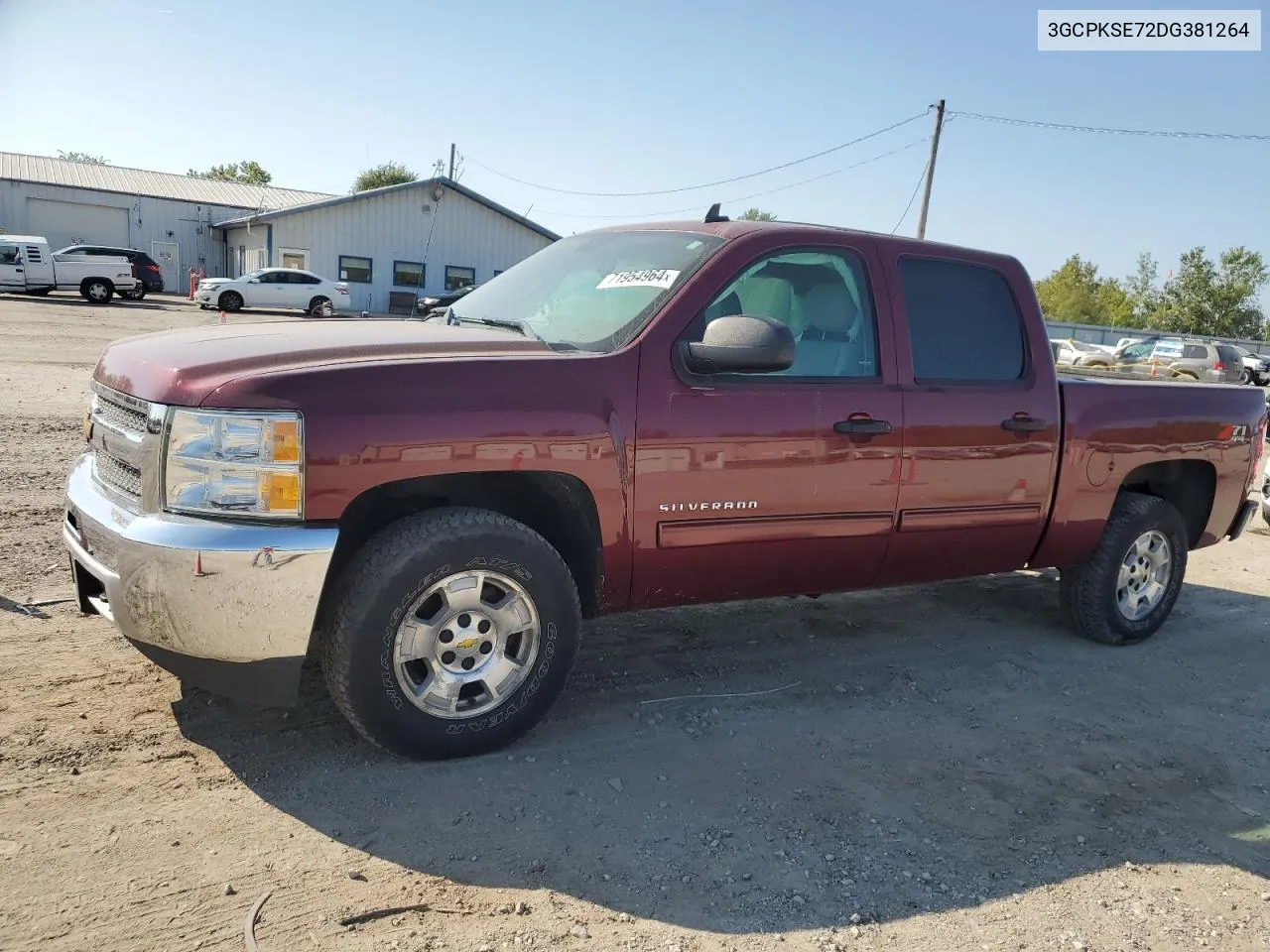 2013 Chevrolet Silverado K1500 Lt VIN: 3GCPKSE72DG381264 Lot: 71954964