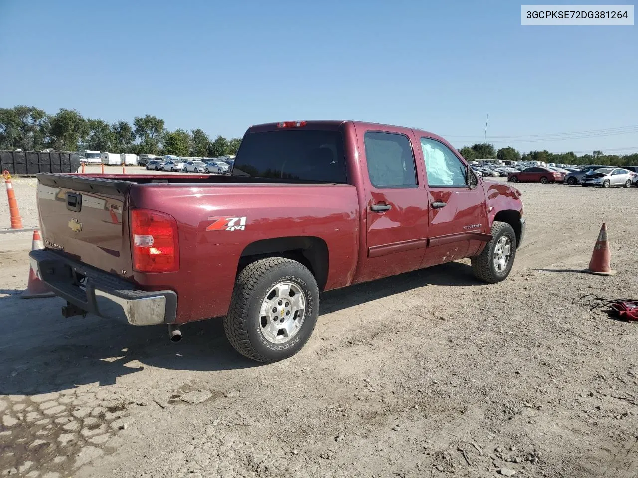 2013 Chevrolet Silverado K1500 Lt VIN: 3GCPKSE72DG381264 Lot: 71954964