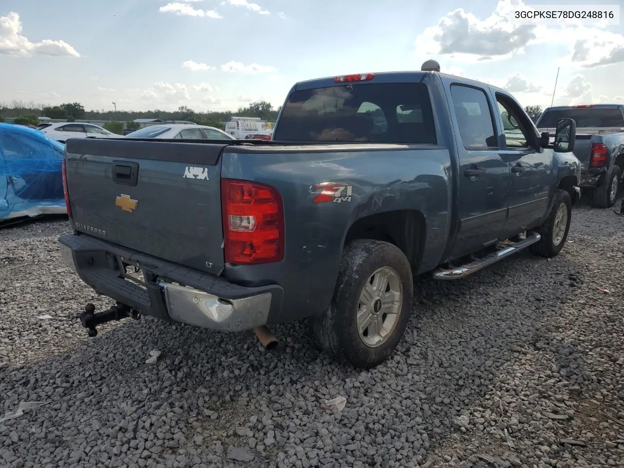 2013 Chevrolet Silverado K1500 Lt VIN: 3GCPKSE78DG248816 Lot: 72068424