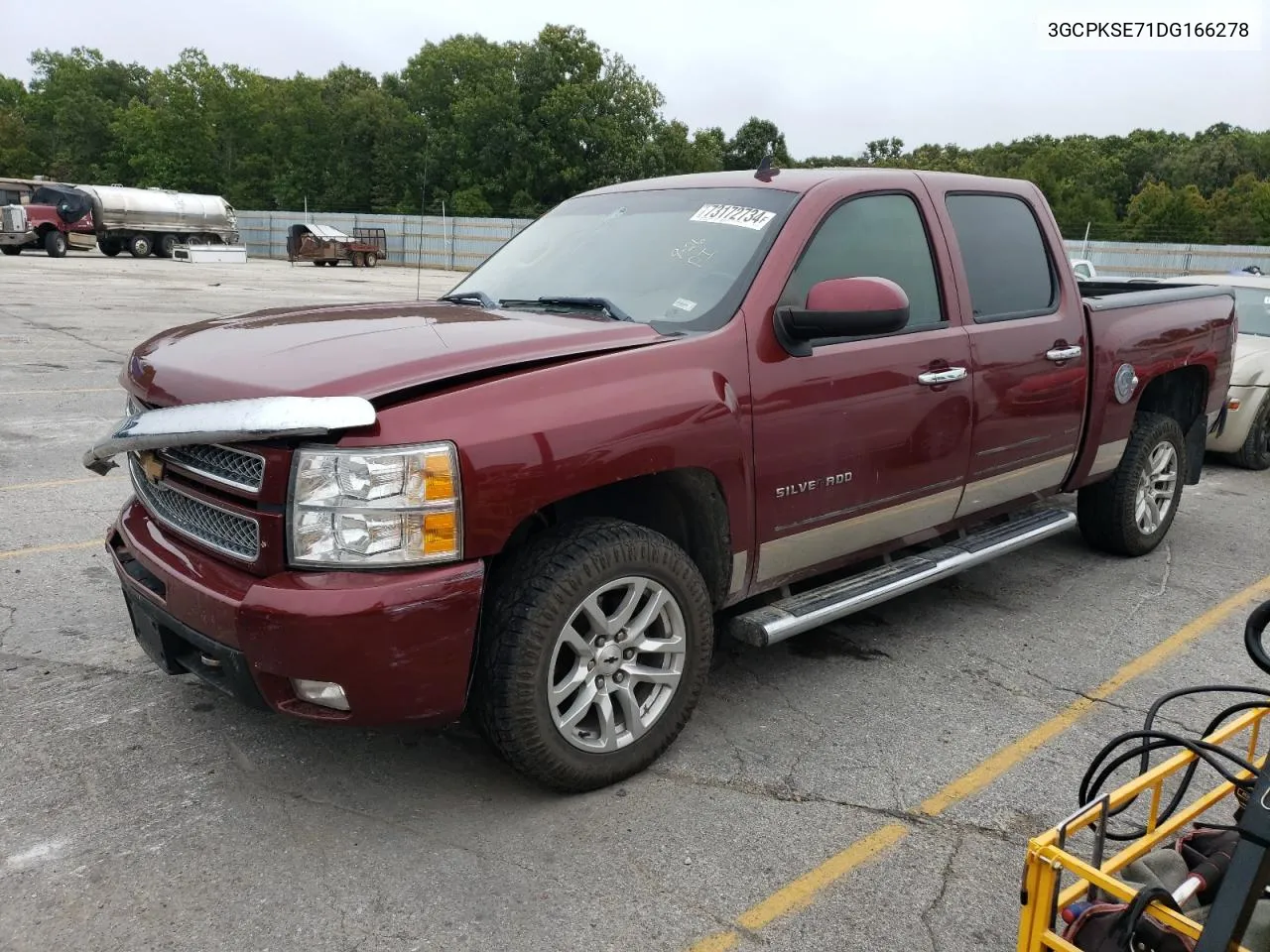 2013 Chevrolet Silverado K1500 Lt VIN: 3GCPKSE71DG166278 Lot: 73172734