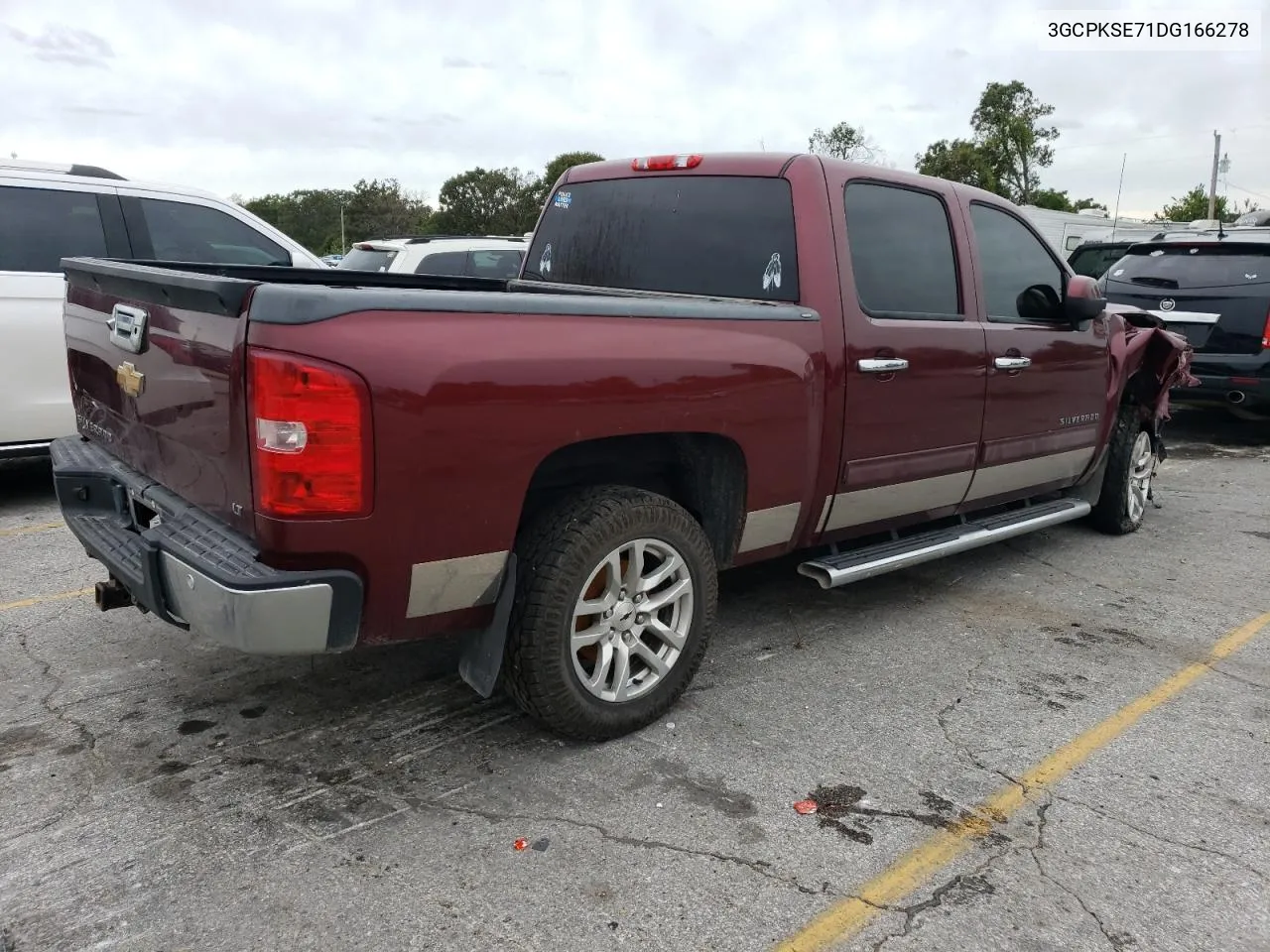 2013 Chevrolet Silverado K1500 Lt VIN: 3GCPKSE71DG166278 Lot: 73172734