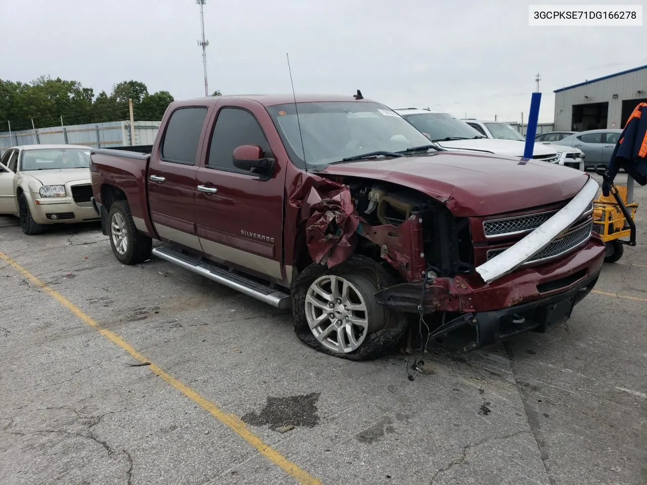 2013 Chevrolet Silverado K1500 Lt VIN: 3GCPKSE71DG166278 Lot: 73172734