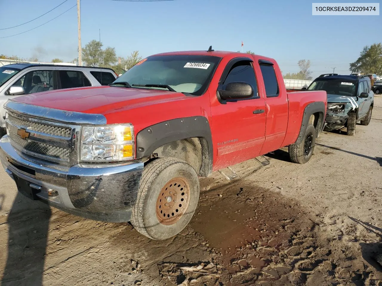 2013 Chevrolet Silverado K1500 Lt VIN: 1GCRKSEA3DZ209474 Lot: 75268034