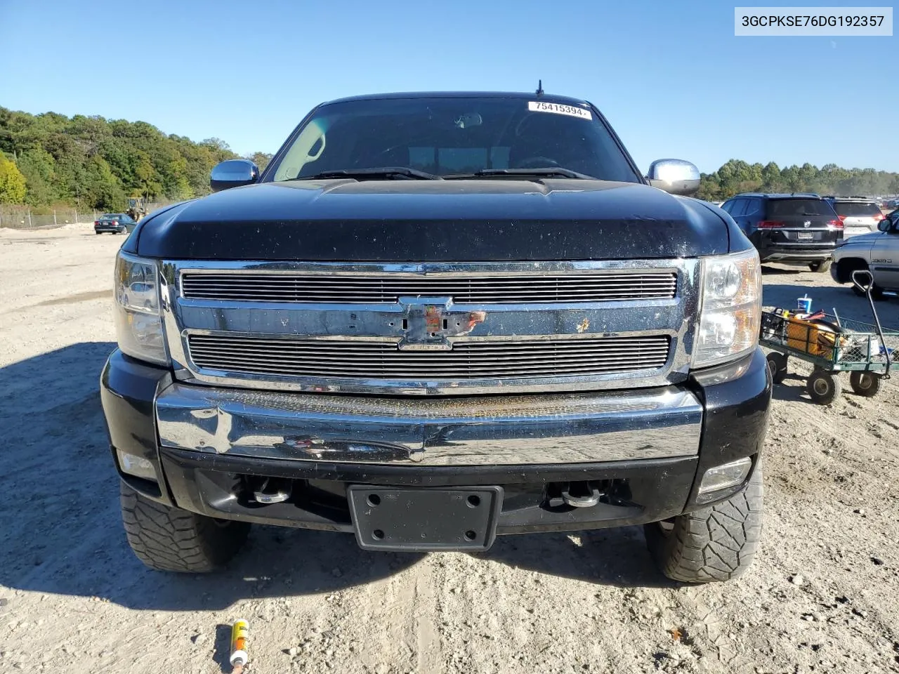 2013 Chevrolet Silverado K1500 Lt VIN: 3GCPKSE76DG192357 Lot: 75415394