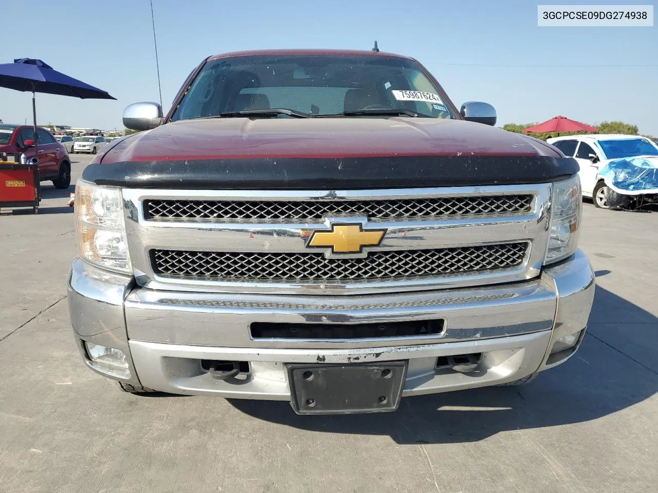 2013 Chevrolet Silverado C1500 Lt VIN: 3GCPCSE09DG274938 Lot: 75987624