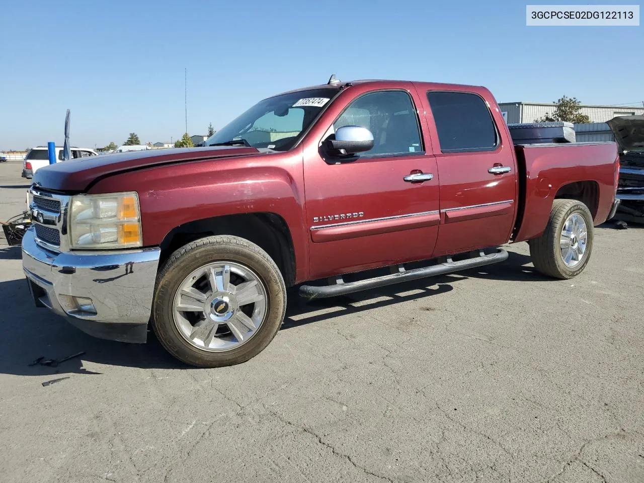 2013 Chevrolet Silverado C1500 Lt VIN: 3GCPCSE02DG122113 Lot: 77357474