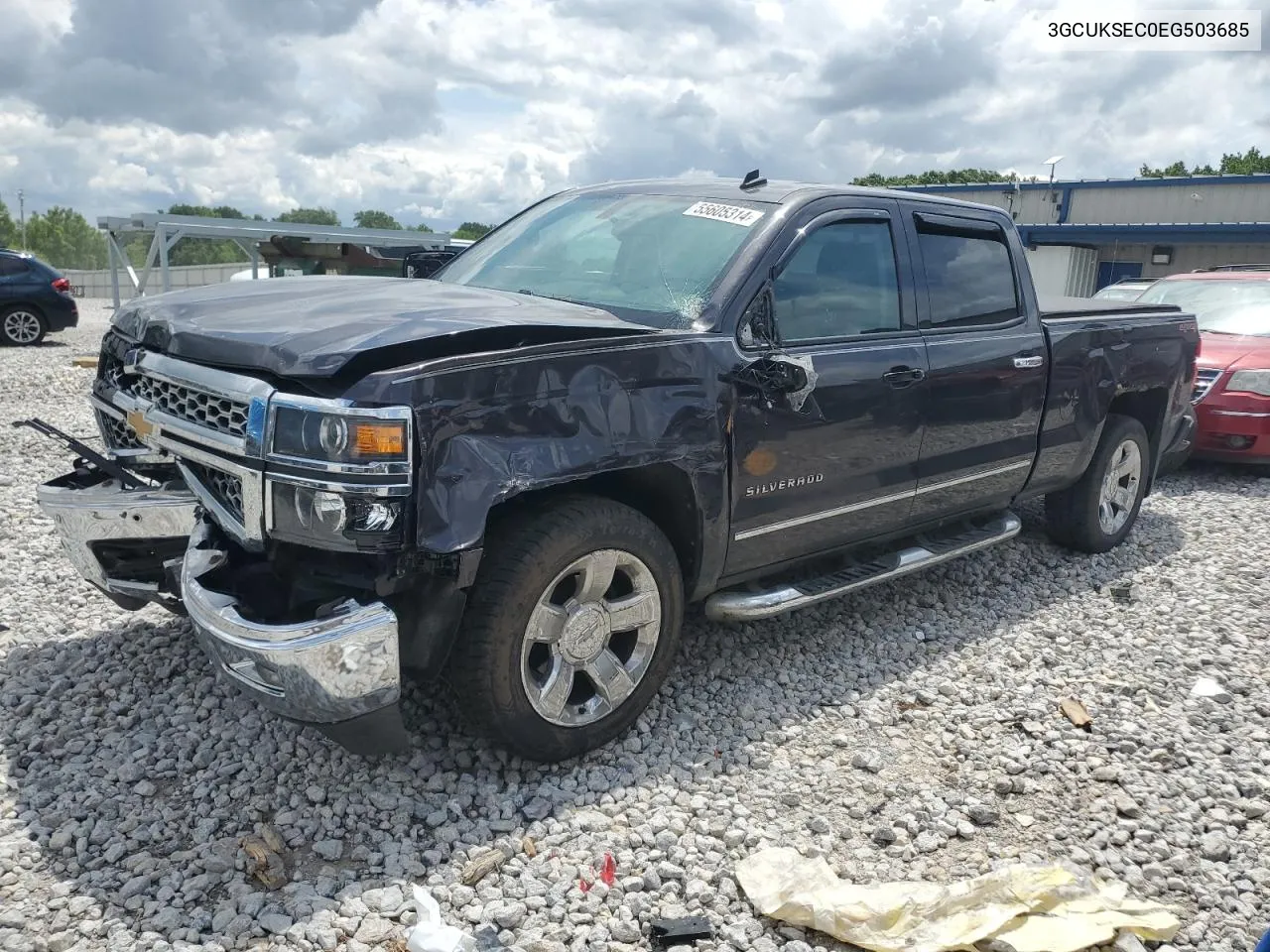 2014 Chevrolet Silverado K1500 Ltz VIN: 3GCUKSEC0EG503685 Lot: 55605314