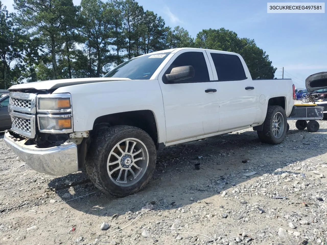 2014 Chevrolet Silverado K1500 Lt VIN: 3GCUKRECXEG497581 Lot: 56455054