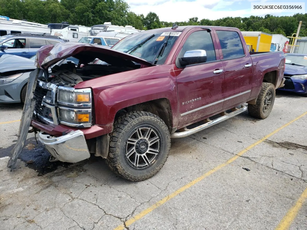 2014 Chevrolet Silverado K1500 Ltz VIN: 3GCUKSEC6EG356966 Lot: 58070224