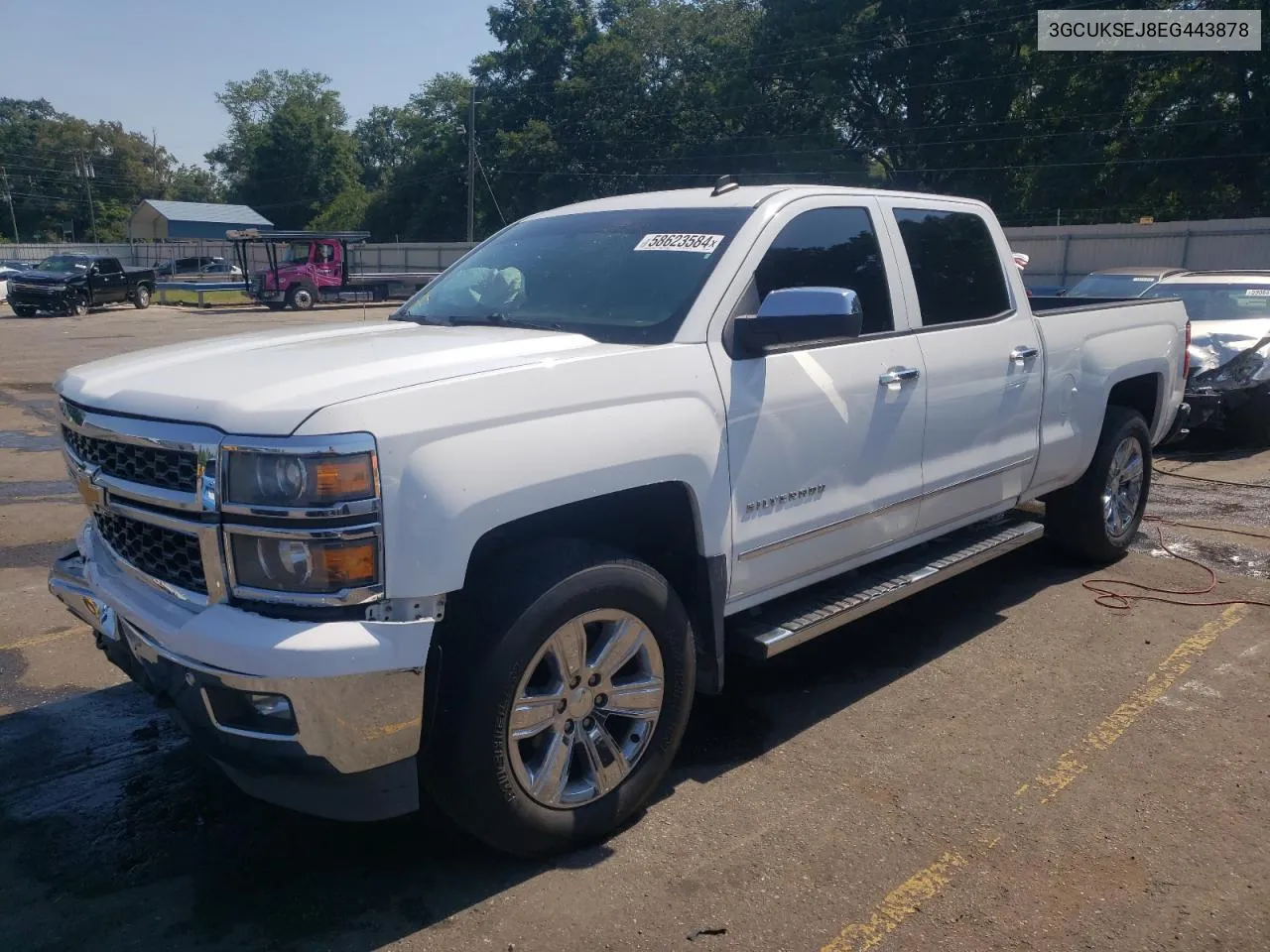 2014 Chevrolet Silverado K1500 Ltz VIN: 3GCUKSEJ8EG443878 Lot: 58623584