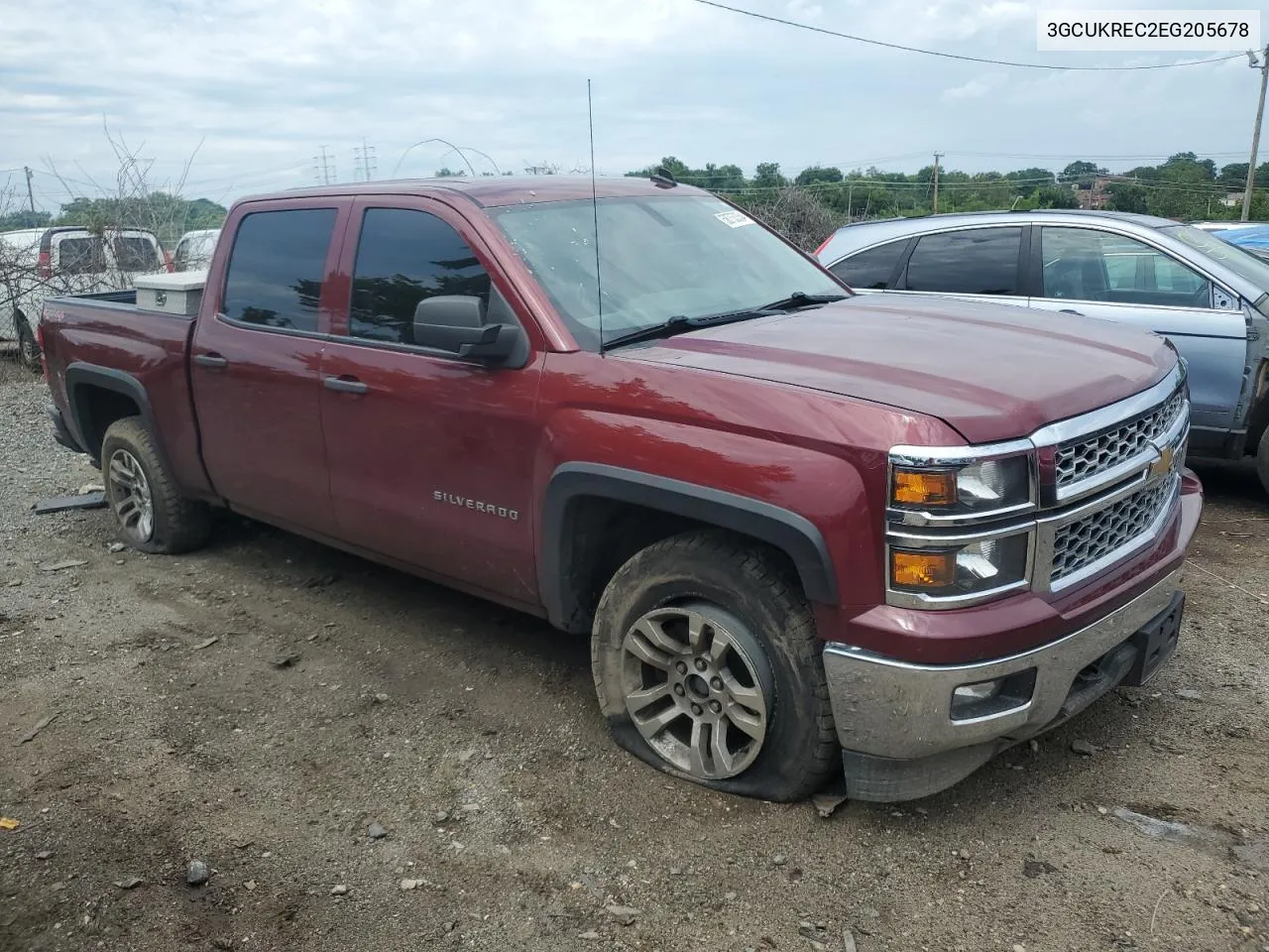 2014 Chevrolet Silverado K1500 Lt VIN: 3GCUKREC2EG205678 Lot: 58753354