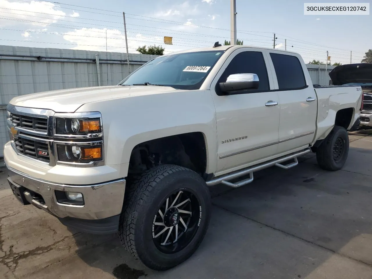 2014 Chevrolet Silverado K1500 Ltz VIN: 3GCUKSECXEG120742 Lot: 60897264