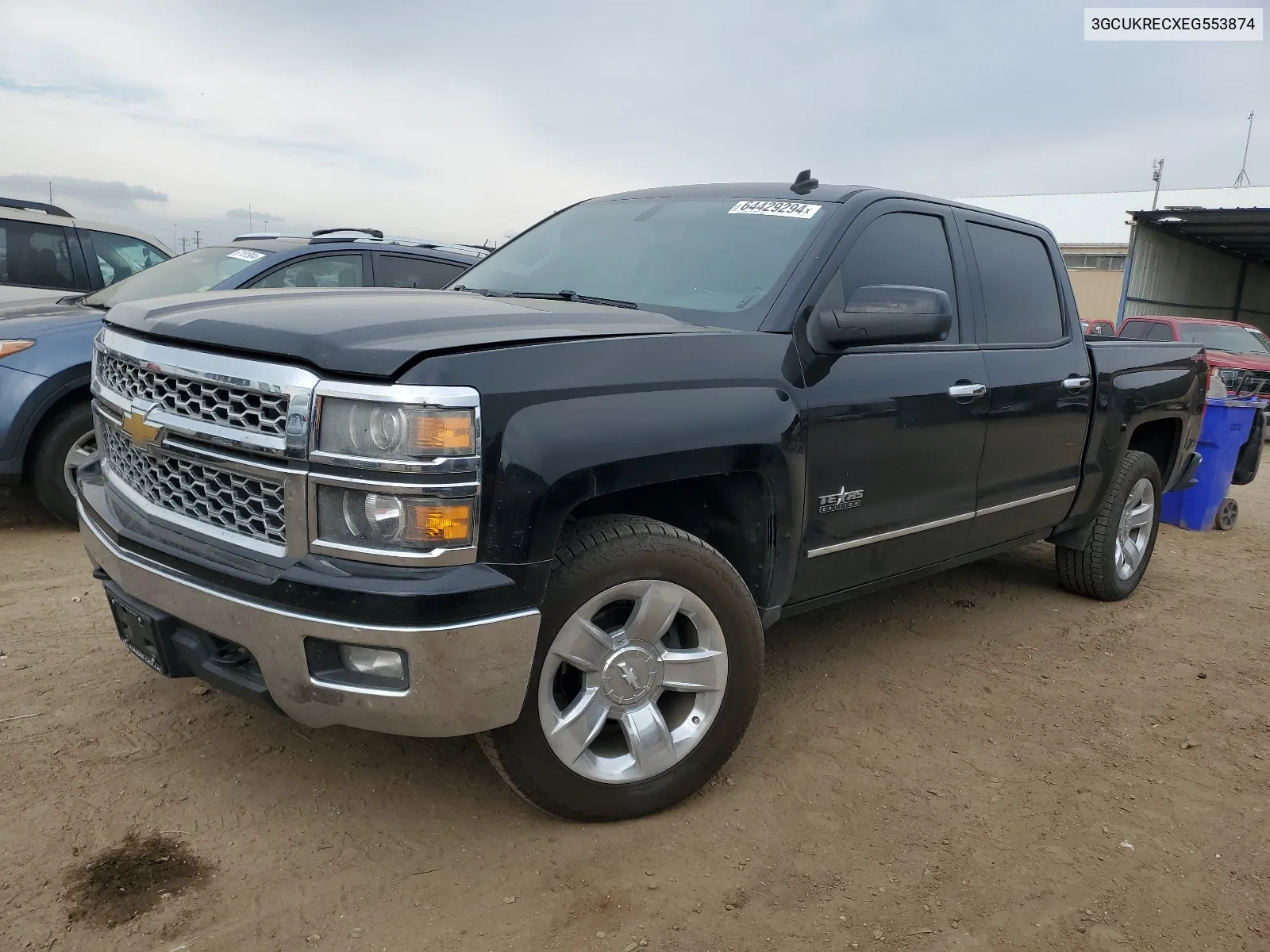 2014 Chevrolet Silverado K1500 Lt VIN: 3GCUKRECXEG553874 Lot: 64429294