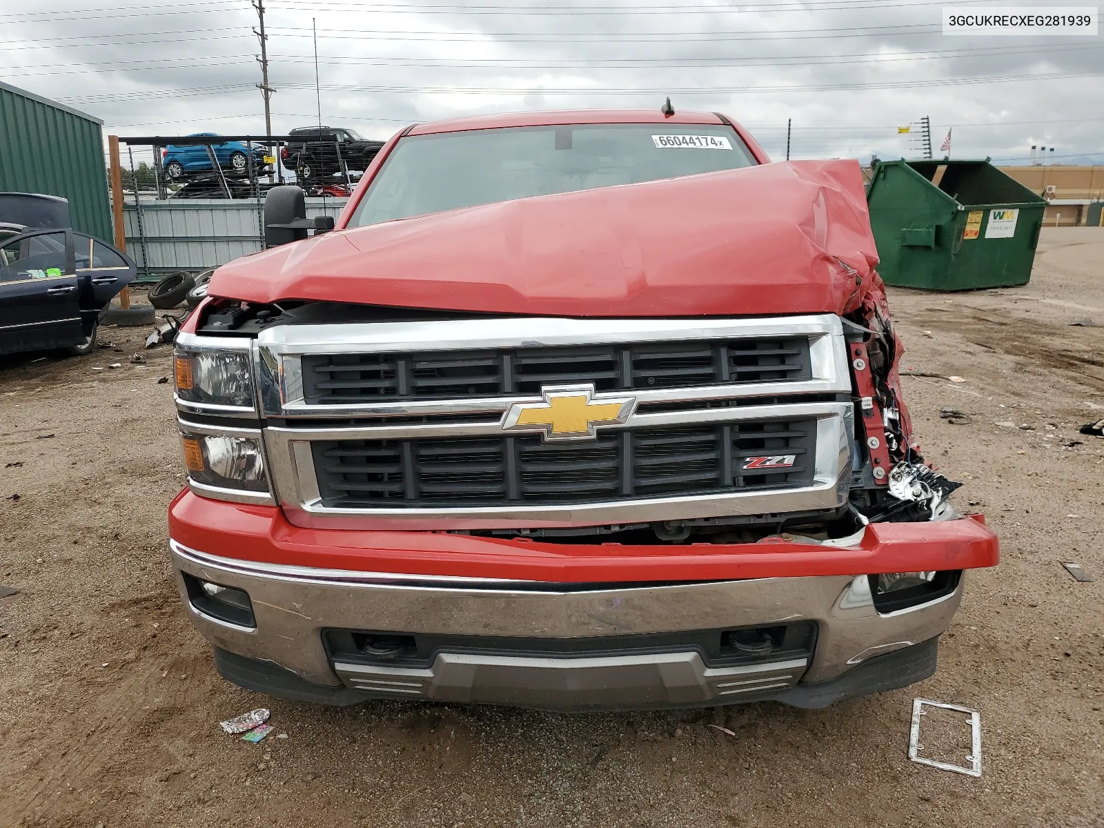 2014 Chevrolet Silverado K1500 Lt VIN: 3GCUKRECXEG281939 Lot: 66044174