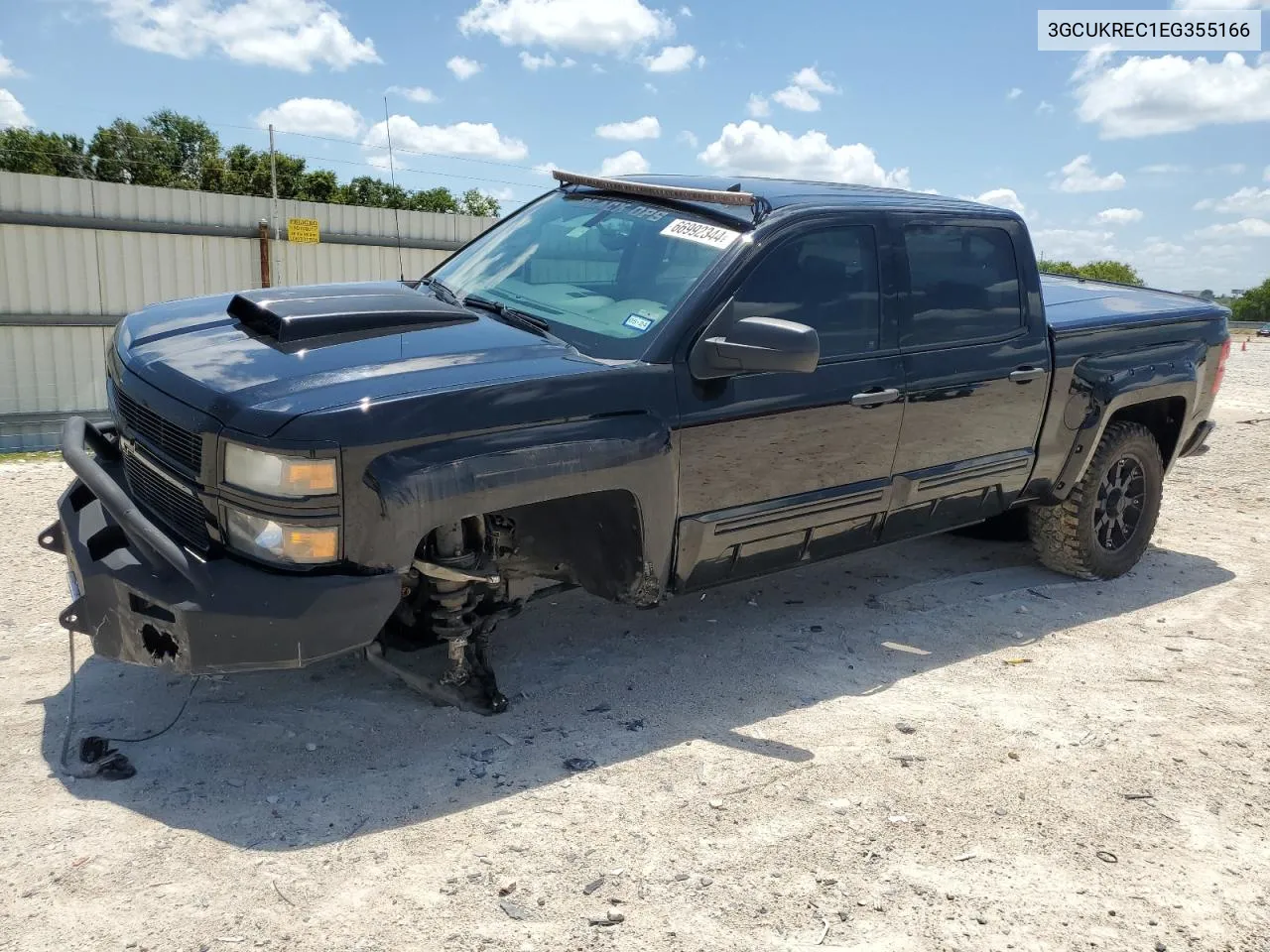 2014 Chevrolet Silverado K1500 Lt VIN: 3GCUKREC1EG355166 Lot: 66992344