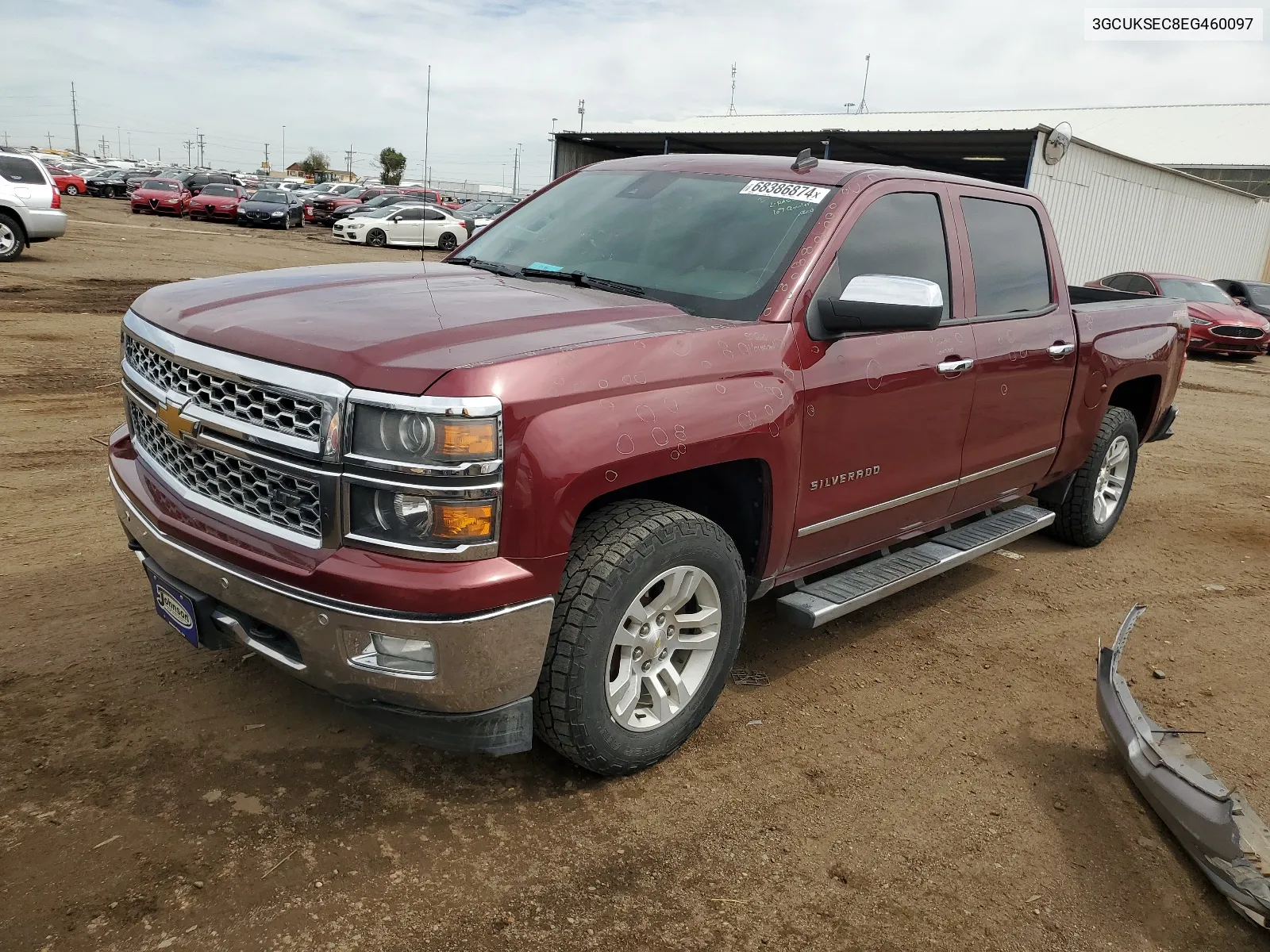 2014 Chevrolet Silverado K1500 Ltz VIN: 3GCUKSEC8EG460097 Lot: 68386874