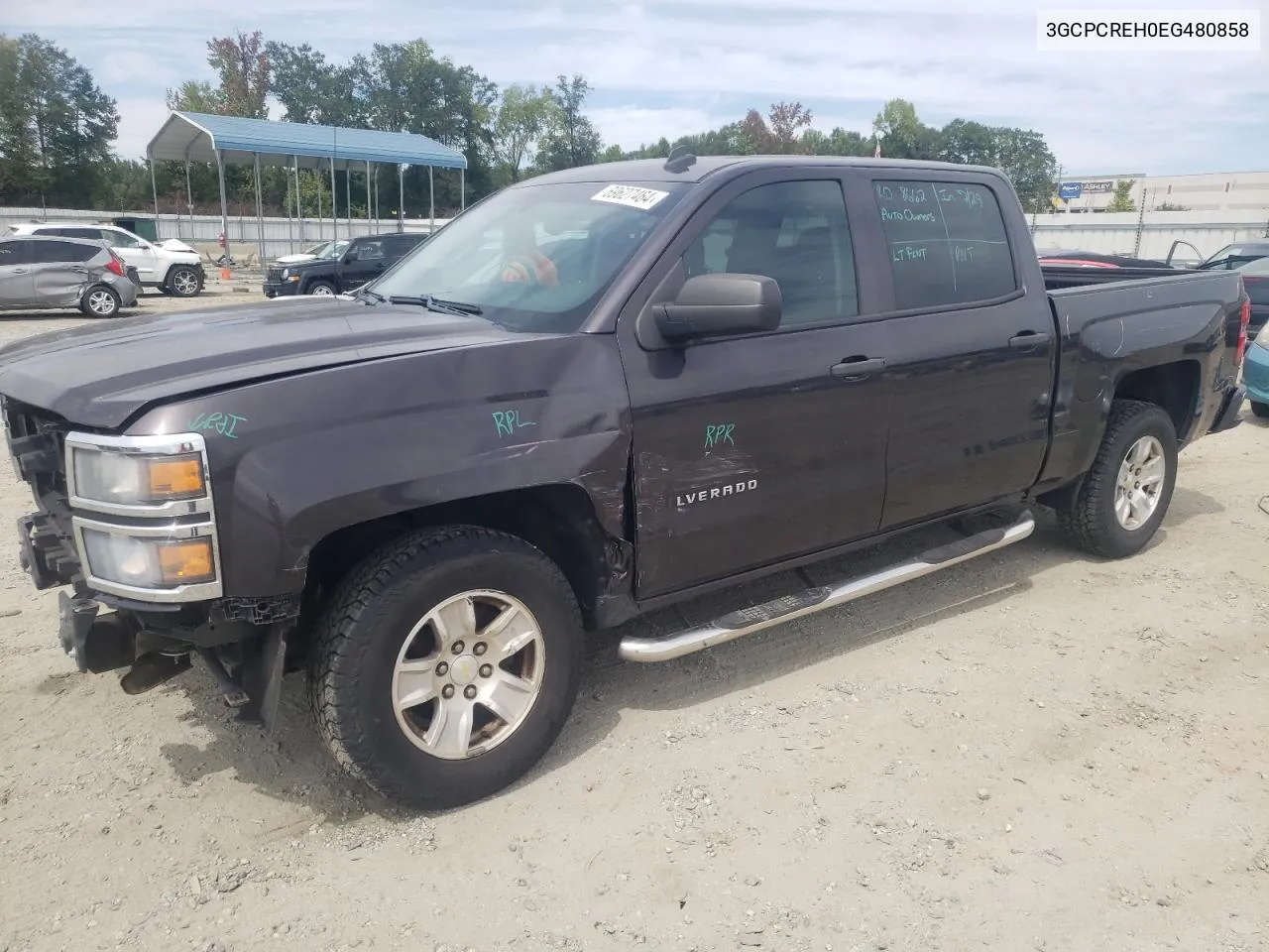 2014 Chevrolet Silverado C1500 Lt VIN: 3GCPCREH0EG480858 Lot: 69627464