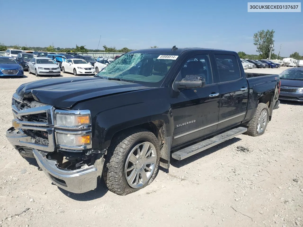 2014 Chevrolet Silverado K1500 Ltz VIN: 3GCUKSECXEG137637 Lot: 69988814