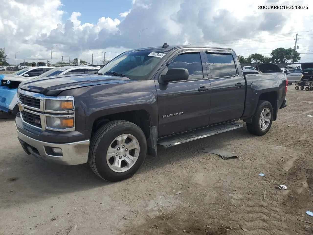 2014 Chevrolet Silverado K1500 Lt VIN: 3GCUKREC1EG548675 Lot: 70678464