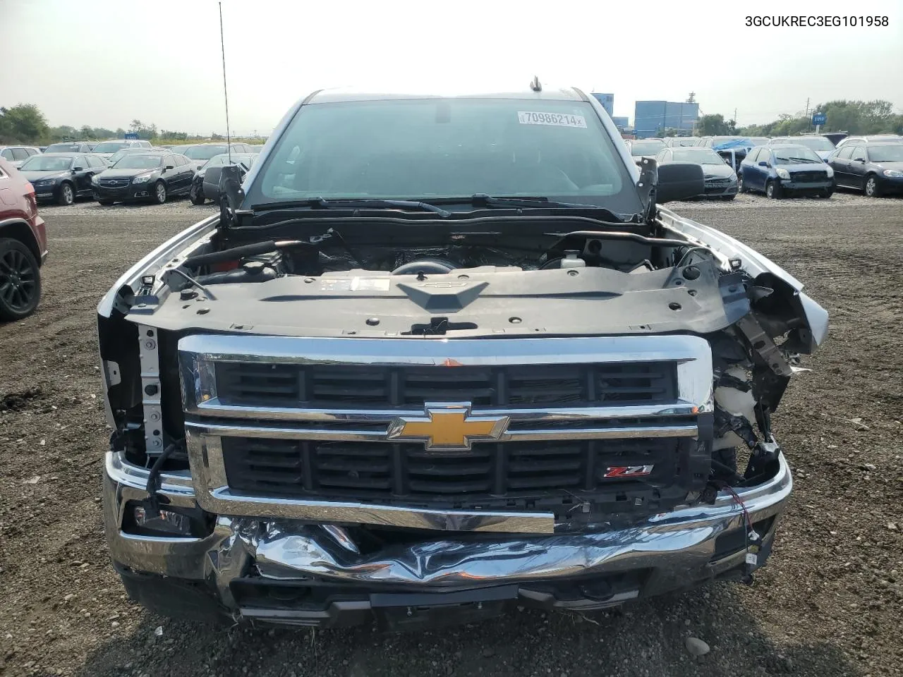 2014 Chevrolet Silverado K1500 Lt VIN: 3GCUKREC3EG101958 Lot: 70986214