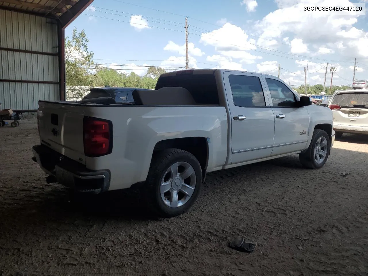 2014 Chevrolet Silverado C1500 Ltz VIN: 3GCPCSEC4EG447020 Lot: 72073634