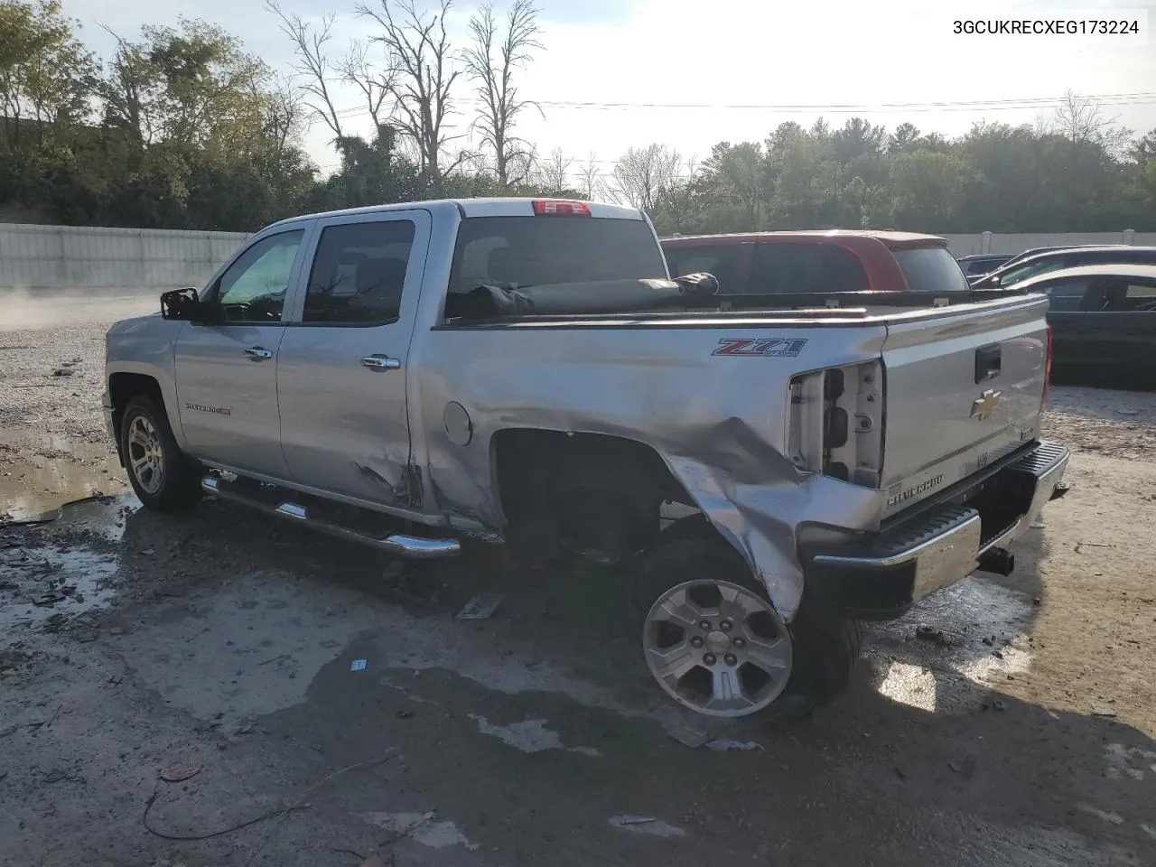 2014 Chevrolet Silverado K1500 Lt VIN: 3GCUKRECXEG173224 Lot: 72154074