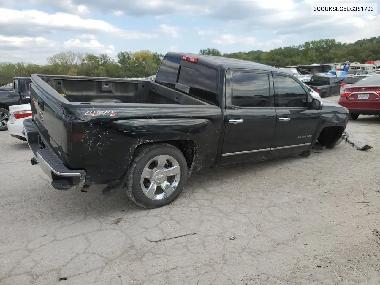 2014 Chevrolet Silverado K1500 Ltz VIN: 3GCUKSEC5EG381793 Lot: 72237654