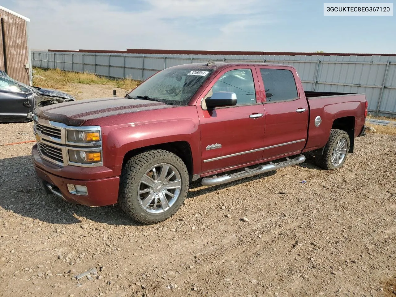 2014 Chevrolet Silverado K1500 High Country VIN: 3GCUKTEC8EG367120 Lot: 72560014